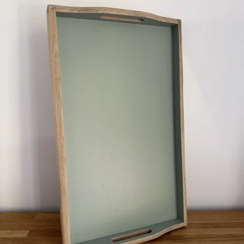 Plateau ancien bois peint