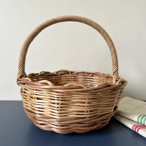 Panier rond en osier