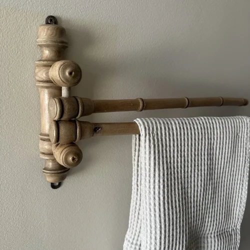 Porte-serviettes bois tourné