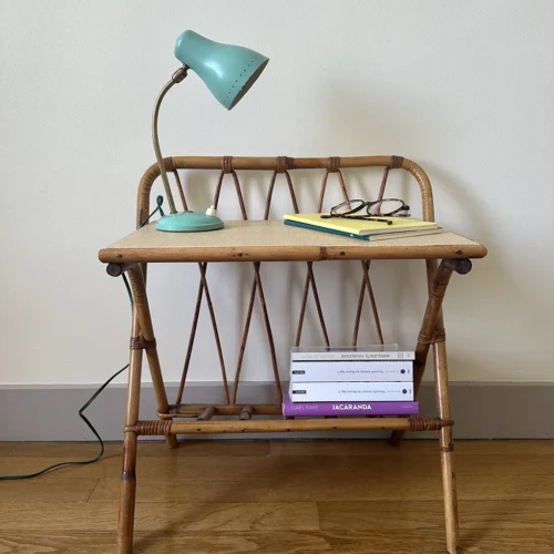 Meuble d'appoint en rotin vintage