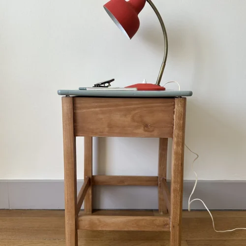 Tabouret-coffre vintage rénové