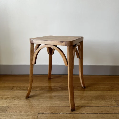 Tabouret vintage bois courbé
